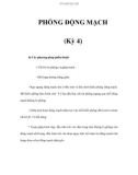 PHỒNG ĐỘNG MẠCH (Kỳ 4)