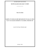 Luận văn Thạc sĩ Khoa học: Nghiên cứu đánh giá diễn biến bồi xói vùng hạ lưu sông ba từ cầu Đà Rằng mới đến cửa Đã Diễn, tỉnh Phú Yên