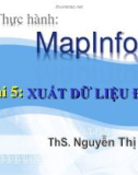 Bài giảng Mapinfo: Bài 5 - ThS. Nguyễn Thị Huyền