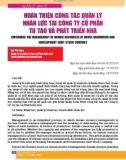 Hoàn thiện công tác quản lý nhân lực tại Công ty Cổ phần Tu tạo và Phát triển nhà