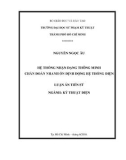 Luận văn Tiến sĩ: Hệ thống nhận dạng thông minh chẩn đoán nhanh ổn định động hệ thống điện