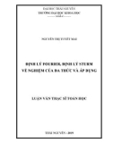 Luận văn Thạc sĩ Toán học: Định lý Fourier, định lý Sturm về nghiệm của đa thức và áp dụng