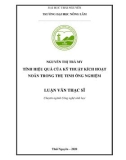 Luận văn Thạc sĩ Công nghệ sinh học: Tính hiệu quả của kỹ thuật kích hoạt noãn trong thụ tinh ống nghiệm