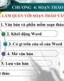 Bài giảng Tin học lớp 8 bài 13: Làm quen với soạn thảo văn bản