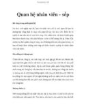 Quan hệ nhân viên - sếp