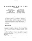 Báo cáo toán học: An asymptotic Result for the Path Partition Conjecture