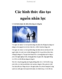 Các hình thức đào tạo nguồn nhân lực