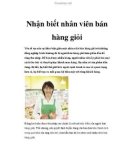 Nhận biết nhân viên bán hàng giỏi