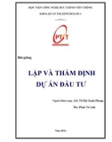 Bài giảng Lập và thẩm định dự án đầu tư: Phần 2