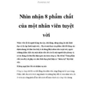 Nhìn nhận 8 phẩm chất của một nhân viên tuyệt vời