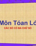 Giáo án điện tử môn Toán lớp 3 - Bài: Các số có ba chữ số