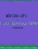 Giáo án điện tử môn Toán lớp 3 - Bài: Bảng nhân 7