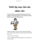 Thiết lập mục tiêu cho nhân viên