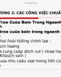 Bài giảng Điều hành hoạt động nhà hàng: Chương 2 - Nguyễn Sơn Tùng