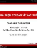 Bài giảng Xác suất thống kê: Khái niệm cơ bản về xác suất