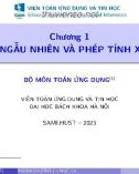 Bài giảng Xác suất thống kê: Chương 1.5 - Công thức xác suất đầy đủ. Công thức Bayes