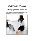 Chữ P thứ 5 (People) trong quản trị nhân sự(Quản Trị)