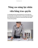 Nâng cao năng lực nhân viên bằng trao quyền