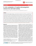 Báo cáo y học: In vitro evaluation of marine-microorganism extracts for anti-viral activity