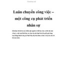 Luân chuyển công việc – một công cụ phát triển nhân sự