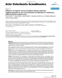 Báo cáo khoa học: Influence of organic versus inorganic dietary selenium supplementation on the concentration of selenium in colostrum, milk and blood of beef cows