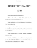 BỆNH SỐT RÉT ( MALARIA ) (Kỳ 12)