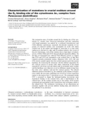 Báo cáo khoa học: Characterization of mutations in crucial residues around the Qo binding site of the cytochrome bc1 complex from Paracoccus denitriﬁcans