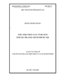 Luận văn thạc sĩ Luật Hiến pháp và Luật Hành chính: Thực hiện pháp luật về hộ tịch ở huyện Mê Linh, thành phố Hà Nội