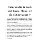 Cơ cấu tổ chức và quản lý