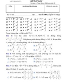 Đề kiểm tra 45 phút môn Toán lớp 12 lần 5 năm 2016-2017 - THPT Hàm Thuận Bắc - Mã đề 485