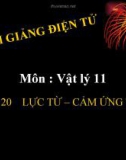 Bài giảng Vật lý 11 bài 20: Lực từ, cảm ứng từ