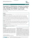 Báo cáo y học: Assessment of effectiveness measures in patients with schizophrenia initiated on risperidone longacting therapy: the SOURCE study results