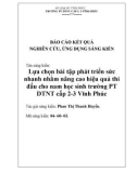 Sáng kiến kinh nghiệm THPT: Lựa chọn bài tập phát triển sức nhanh nhằm nâng cao hiệu quả thi đấu cho nam học sinh trường PT DTNT cấp 2-3 Vĩnh Phúc