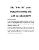 Sáu 'bửu bối' quan trọng của những nhà lãnh đạo chiến lược