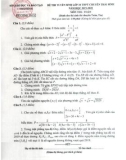 Đề thi tuyển sinh lớp 10 THPT chuyên Thái Bình môn Toán năm 2019-2020 có đáp án - Sở GD&ĐT Thái Bình (Khối chuyên Toán, Tin)
