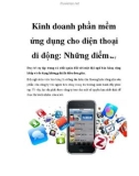 Kinh doanh phần mềm ứng dụng cho điện thoại di động