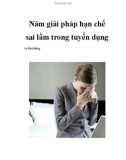 Năm giải pháp hạn chế sai lầm trong tuyển dụng