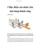 5 Đặc điểm của nhân viên bán hàng thành công