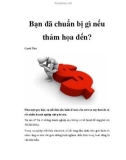 Bạn đã chuẩn bị gì nếu thảm họa đến