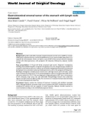 Báo cáo khoa học: Gastrointestinal stromal tumor of the stomach with lymph node metastasis