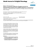 Báo cáo khoa học: Notice of redundant publication: Surgical resection for gastrointestinal stromal tumors (GIST): Experience on 25 patients