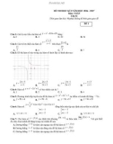 Đề thi học kì I năm học 2016 - 2017 môn Toán lớp 12 (Đề 1)