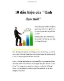 10 dấu hiệu của 'lãnh đạo mới'