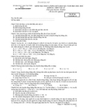 Đề kiểm tra chất lượng giữa học kỳ 1 môn vật lý lớp 10 - Trường THPT Lý Bôn (Thái Bình) - Mã đề thi VL10GKI-12