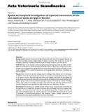 Báo cáo khoa học: Spatial and temporal investigations of reported movements, births and deaths of cattle and pigs in Sweden