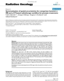 Báo cáo khoa học: Systematisation of spatial uncertainties for comparison between a MR and a CT-based radiotherapy workflow for prostate treatments