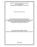 Doctor of Philosophy thesis Theory and methodology of English language teaching: An investigation into the effects of synchronous computer mediated communication on language skills development for EFL University students in Vietnam