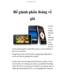 Để giành phần thắng về giá