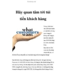 Hãy quan tâm tới túi tiền khách hàng