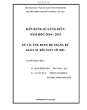 Sáng kiến kinh nghiệm THPT: Ứng dụng hệ thặng dư giải các bài toán số học